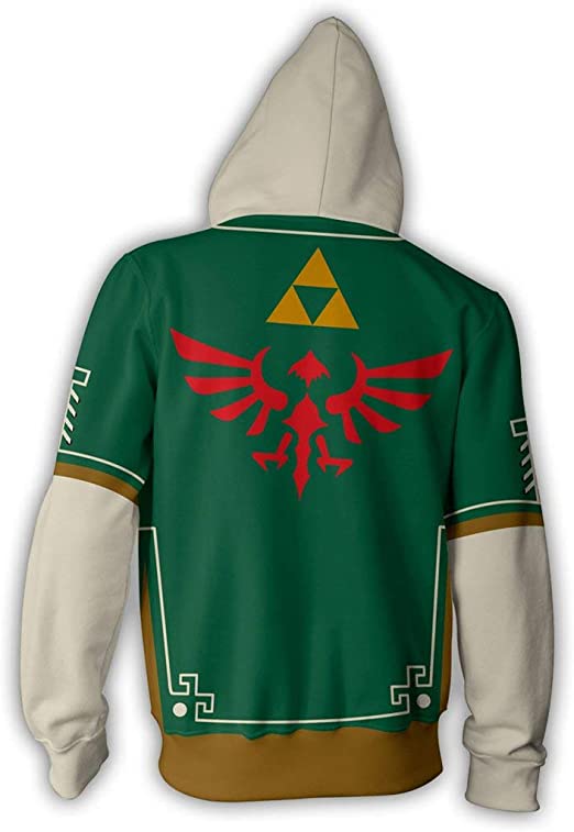 Green Zelda Zip-Up Hoodie