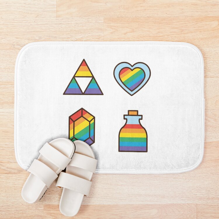 Gay Pride Hylian Pack Of 4 Bath Mat